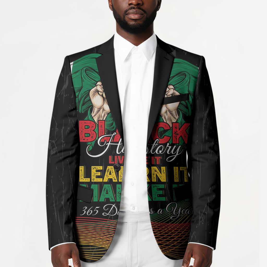 Personalized Nigeria Black History Month Blazer Live It Learn It Make It - Wonder Print Shop