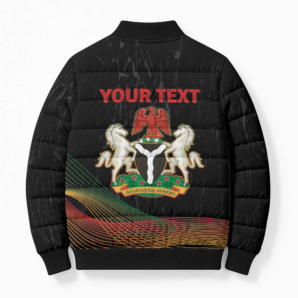 Personalized Nigeria Black History Month Bomber Puffer Jacket Live It Learn It Make It - Wonder Print Shop
