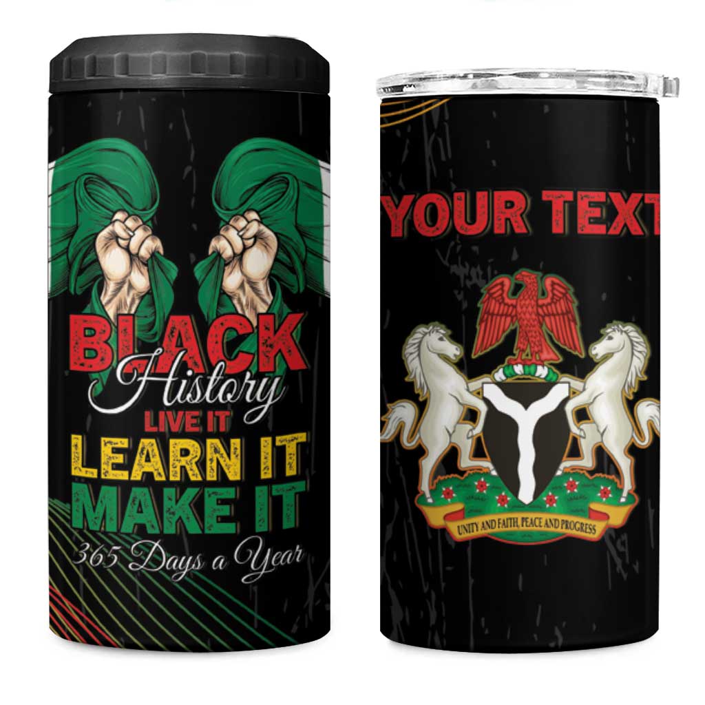 Personalized Nigeria Black History Month 4 in 1 Can Cooler Tumbler Live It Learn It Make It - Wonder Print Shop