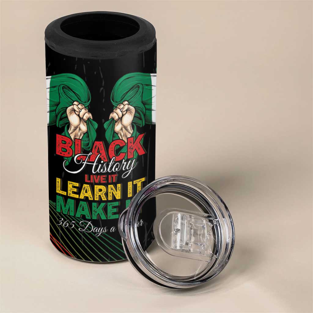 Personalized Nigeria Black History Month 4 in 1 Can Cooler Tumbler Live It Learn It Make It - Wonder Print Shop