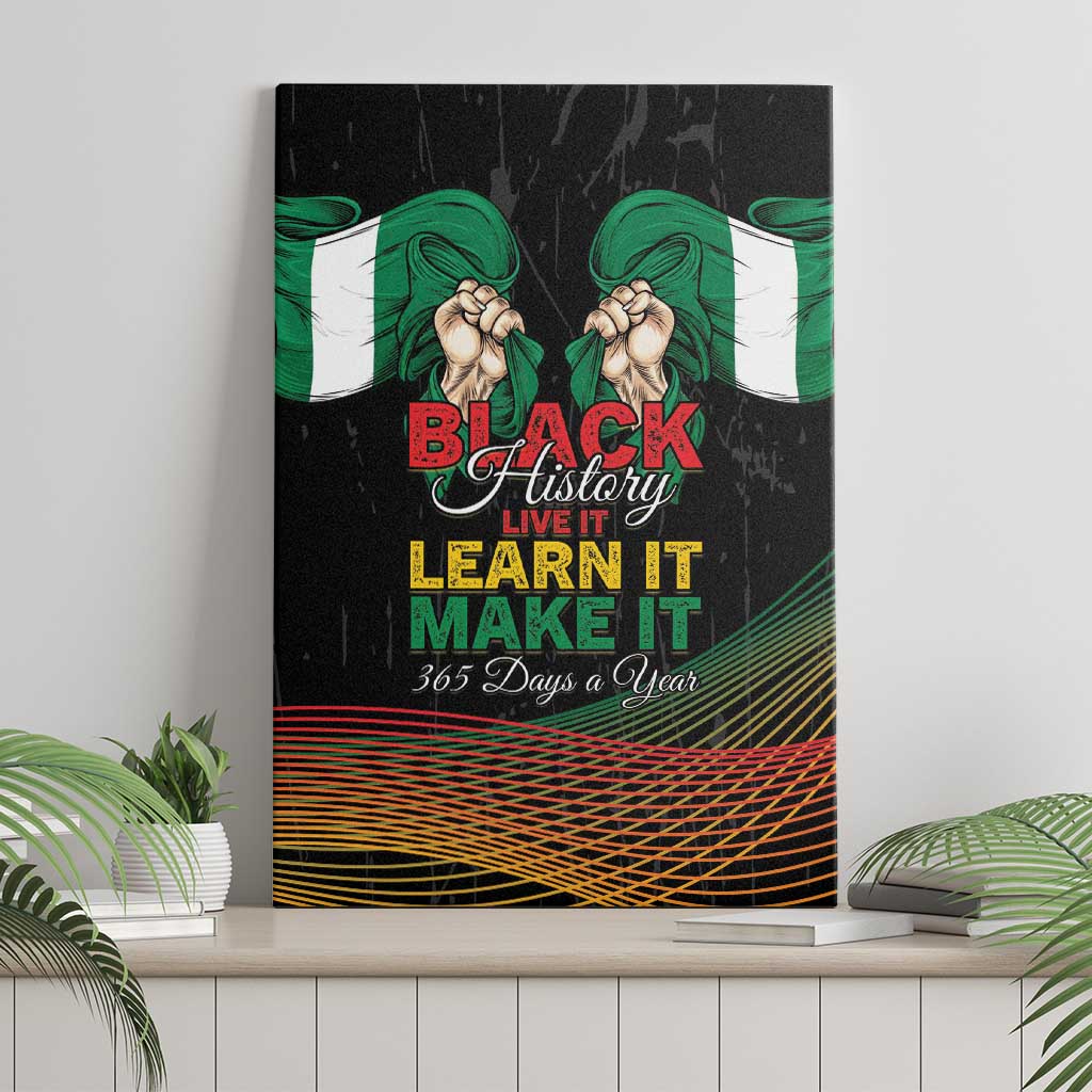 Nigeria Black History Month Canvas Wall Art Live It Learn It Make It - Wonder Print Shop