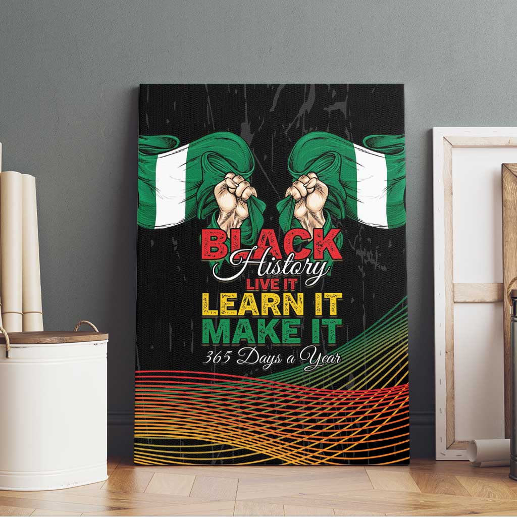 Nigeria Black History Month Canvas Wall Art Live It Learn It Make It - Wonder Print Shop