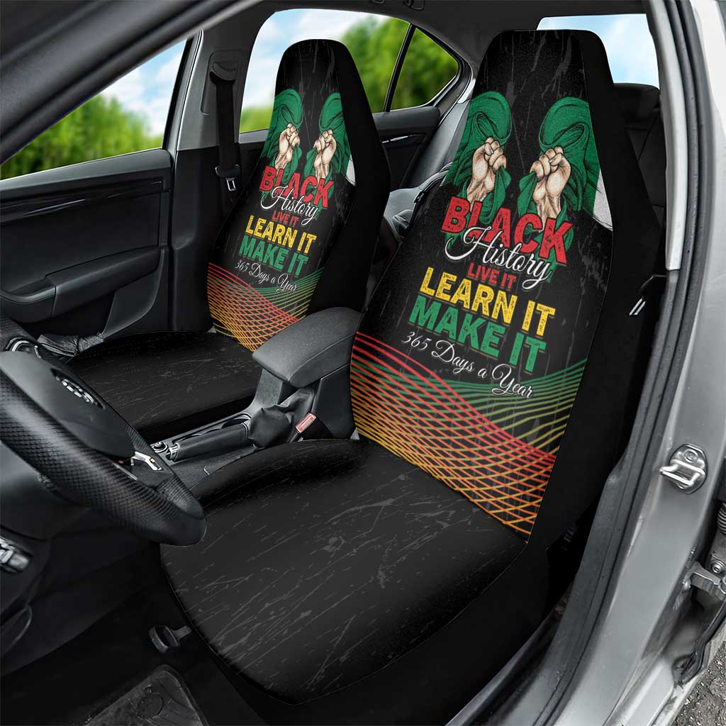 Nigeria Black History Month Car Seat Cover Live It Learn It Make It - Wonder Print Shop