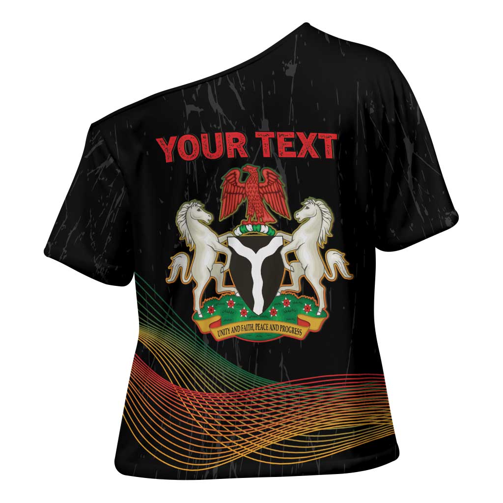 Personalized Nigeria Black History Month Cross Shoulder Shirt Live It Learn It Make It - Wonder Print Shop