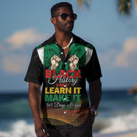 Personalized Nigeria Black History Month Hawaiian Shirt Live It Learn It Make It - Wonder Print Shop