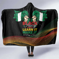 Nigeria Black History Month Hooded Blanket Live It Learn It Make It - Wonder Print Shop