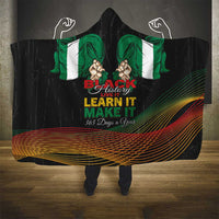 Nigeria Black History Month Hooded Blanket Live It Learn It Make It - Wonder Print Shop