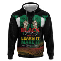 Personalized Nigeria Black History Month Hoodie Live It Learn It Make It - Wonder Print Shop