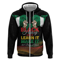 Personalized Nigeria Black History Month Hoodie Live It Learn It Make It - Wonder Print Shop