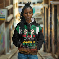 Personalized Nigeria Black History Month Hoodie Live It Learn It Make It - Wonder Print Shop