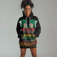 Personalized Nigeria Black History Month Hoodie Dress Live It Learn It Make It - Wonder Print Shop