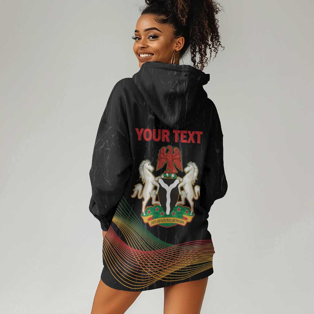 Personalized Nigeria Black History Month Hoodie Dress Live It Learn It Make It - Wonder Print Shop