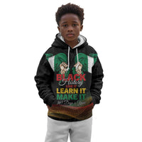 Personalized Nigeria Black History Month Kid Hoodie Live It Learn It Make It - Wonder Print Shop
