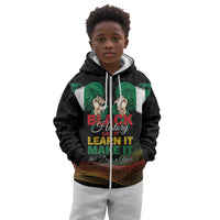 Personalized Nigeria Black History Month Kid Hoodie Live It Learn It Make It - Wonder Print Shop