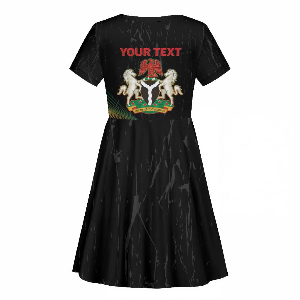 Personalized Nigeria Black History Month Kid Short Sleeve Dress Live It Learn It Make It - Wonder Print Shop