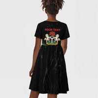 Personalized Nigeria Black History Month Kid Short Sleeve Dress Live It Learn It Make It - Wonder Print Shop