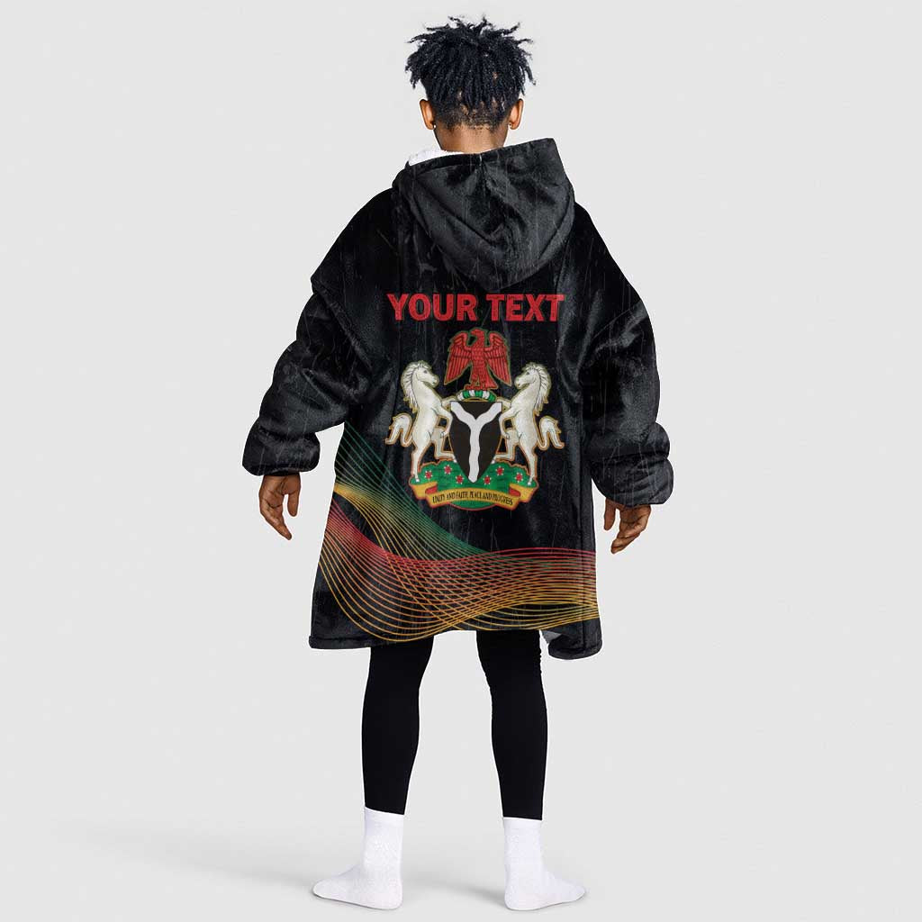 Personalized Nigeria Black History Month Kid Wearable Blanket Hoodie Live It Learn It Make It - Wonder Print Shop
