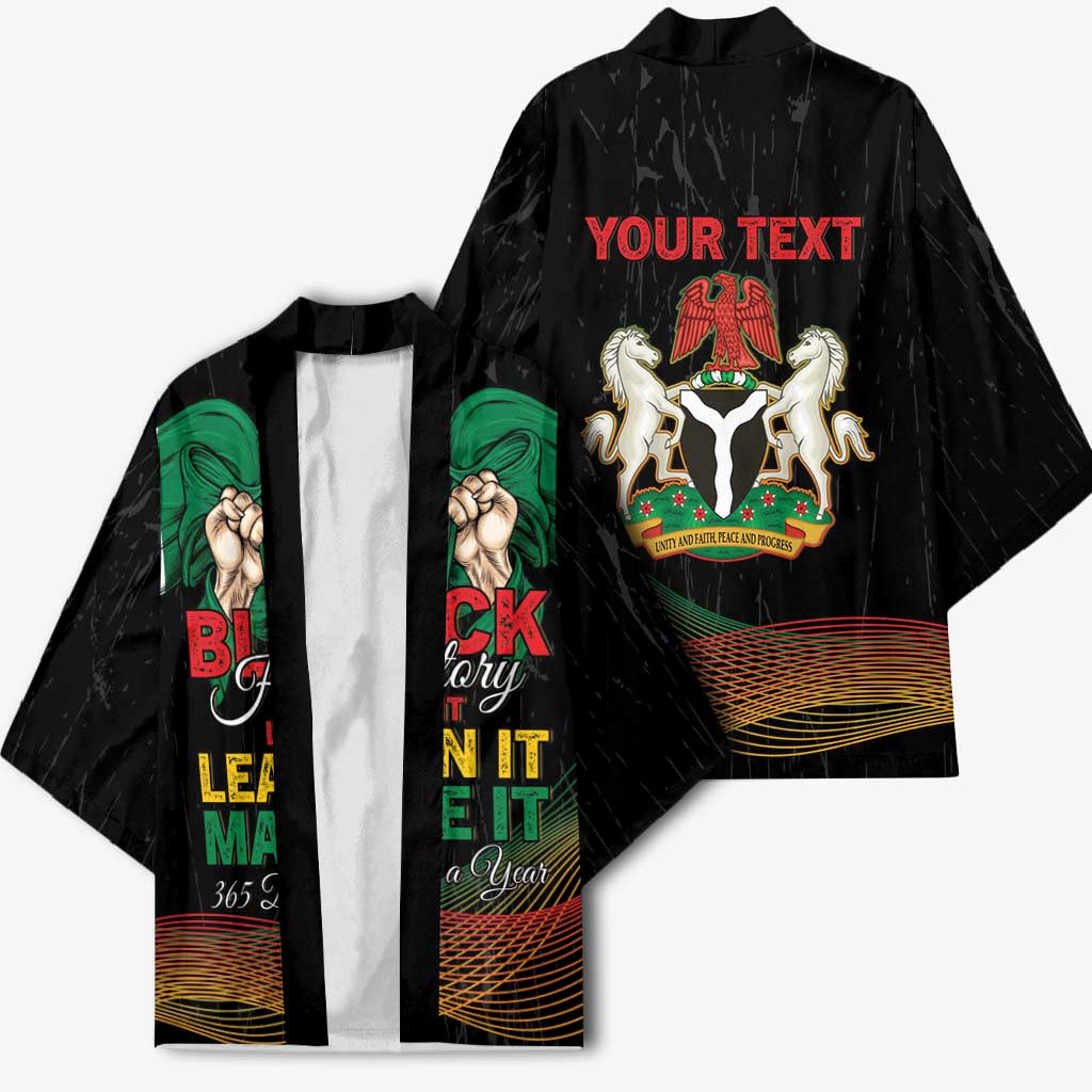 Personalized Nigeria Black History Month Kimono Live It Learn It Make It - Wonder Print Shop