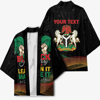 Personalized Nigeria Black History Month Kimono Live It Learn It Make It - Wonder Print Shop