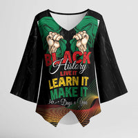 Personalized Nigeria Black History Month Kimono Sleeve Blouse Live It Learn It Make It - Wonder Print Shop