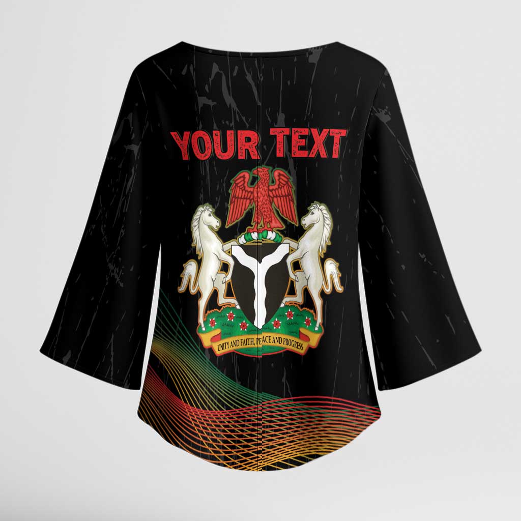 Personalized Nigeria Black History Month Kimono Sleeve Blouse Live It Learn It Make It - Wonder Print Shop