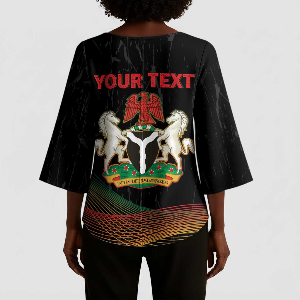 Personalized Nigeria Black History Month Kimono Sleeve Blouse Live It Learn It Make It - Wonder Print Shop