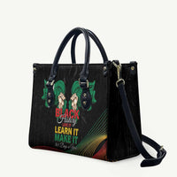 Nigeria Black History Month Leather Bag Live It Learn It Make It - Wonder Print Shop