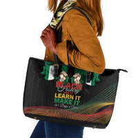 Nigeria Black History Month Leather Tote Bag Live It Learn It Make It - Wonder Print Shop