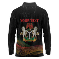 Personalized Nigeria Black History Month Long Sleeve Polo Shirt Live It Learn It Make It - Wonder Print Shop