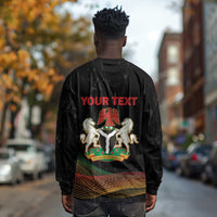 Personalized Nigeria Black History Month Long Sleeve Shirt Live It Learn It Make It - Wonder Print Shop