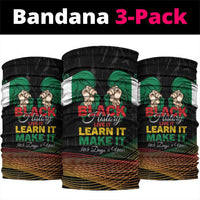Nigeria Black History Month Neck Gaiter Live It Learn It Make It - Wonder Print Shop