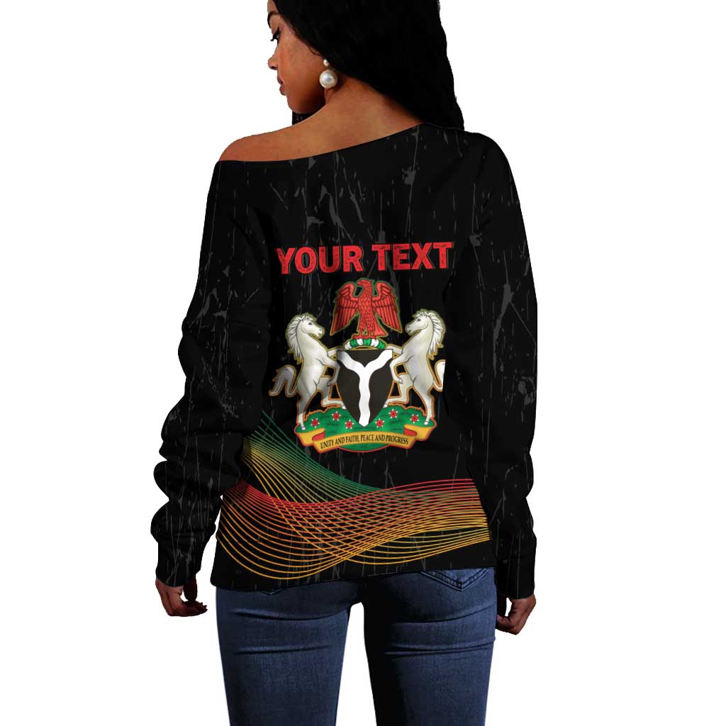 Personalized Nigeria Black History Month Off Shoulder Sweater Live It Learn It Make It - Wonder Print Shop