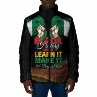Personalized Nigeria Black History Month Padded Jacket Live It Learn It Make It - Wonder Print Shop