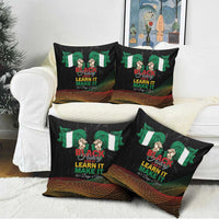Nigeria Black History Month Pillow Cover Live It Learn It Make It - Wonder Print Shop