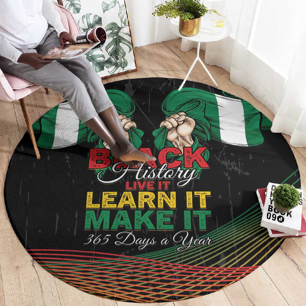 Nigeria Black History Month Round Carpet Live It Learn It Make It - Wonder Print Shop