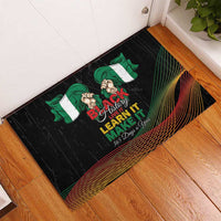 Nigeria Black History Month Rubber Doormat Live It Learn It Make It - Wonder Print Shop