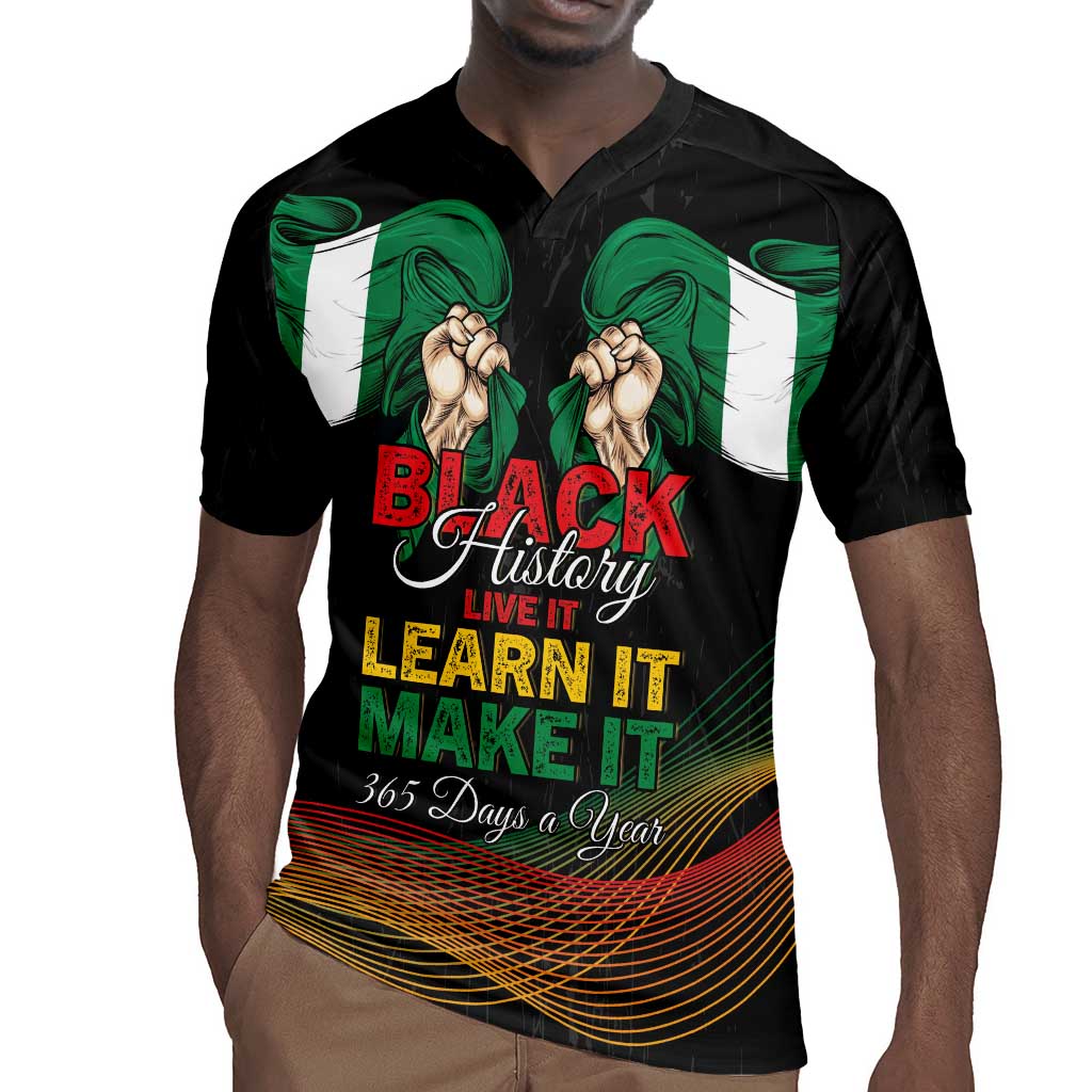 Personalized Nigeria Black History Month Rugby Jersey Live It Learn It Make It - Wonder Print Shop