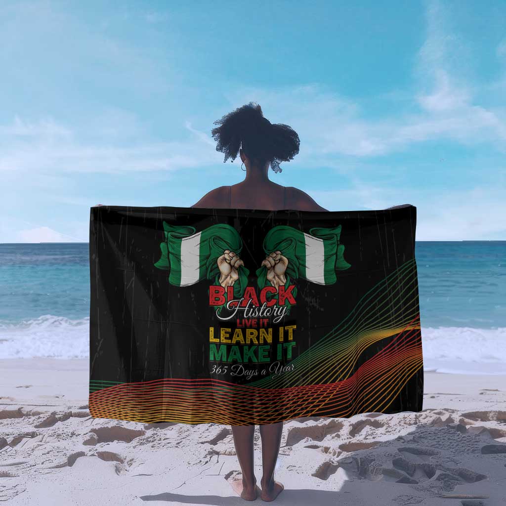 Nigeria Black History Month Sarong Live It Learn It Make It - Wonder Print Shop