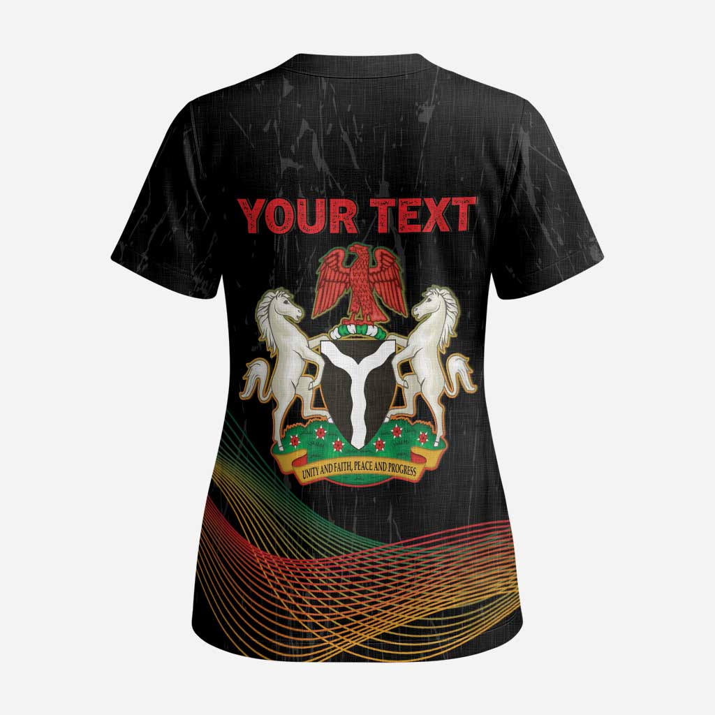 Personalized Nigeria Black History Month Scrub Top Live It Learn It Make It - Wonder Print Shop