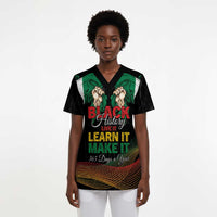 Personalized Nigeria Black History Month Scrub Top Live It Learn It Make It - Wonder Print Shop