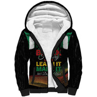 Personalized Nigeria Black History Month Sherpa Hoodie Live It Learn It Make It - Wonder Print Shop