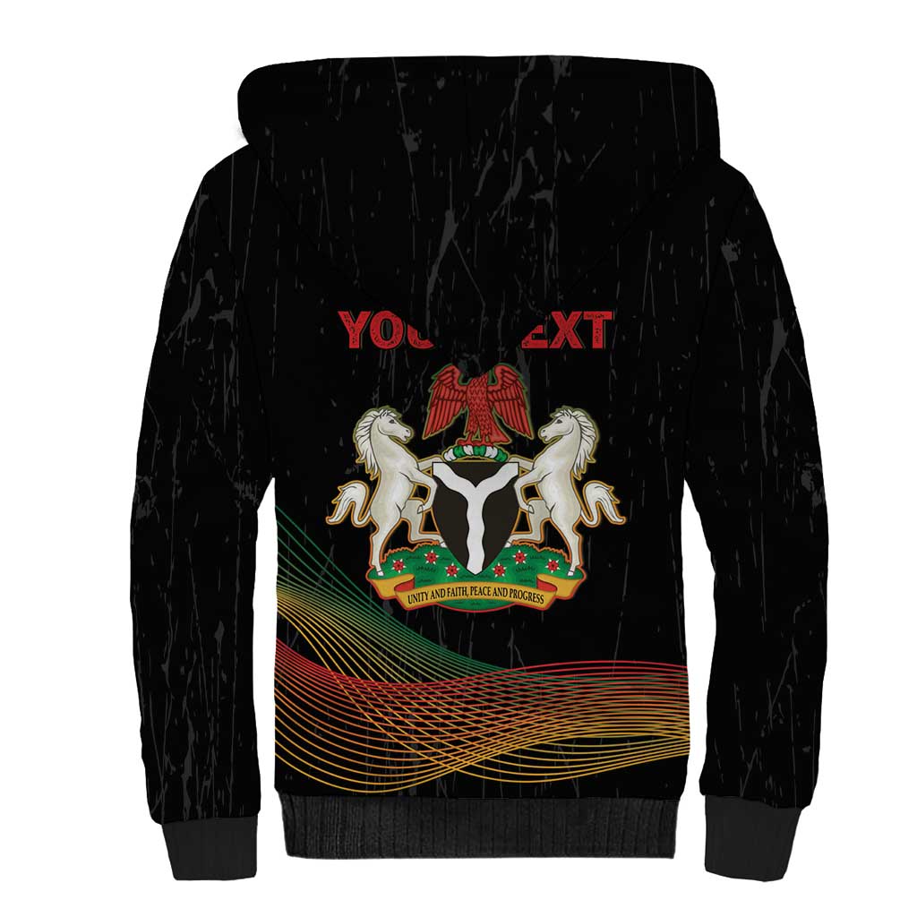 Personalized Nigeria Black History Month Sherpa Hoodie Live It Learn It Make It - Wonder Print Shop