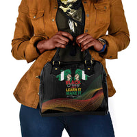 Nigeria Black History Month Shoulder Handbag Live It Learn It Make It - Wonder Print Shop