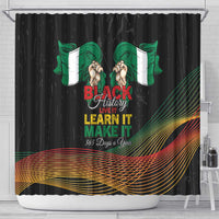 Nigeria Black History Month Shower Curtain Live It Learn It Make It - Wonder Print Shop