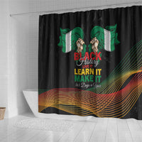 Nigeria Black History Month Shower Curtain Live It Learn It Make It - Wonder Print Shop