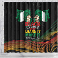 Nigeria Black History Month Shower Curtain Live It Learn It Make It - Wonder Print Shop
