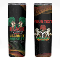 Personalized Nigeria Black History Month Skinny Tumbler Live It Learn It Make It - Wonder Print Shop