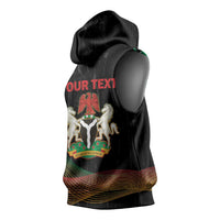 Personalized Nigeria Black History Month Sleeveless Hoodie Live It Learn It Make It - Wonder Print Shop