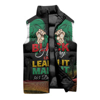 Personalized Nigeria Black History Month Sleeveless Puffer Jacket Live It Learn It Make It - Wonder Print Shop