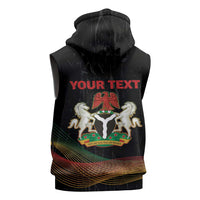 Personalized Nigeria Black History Month Sleeveless Zip Hoodie Live It Learn It Make It - Wonder Print Shop